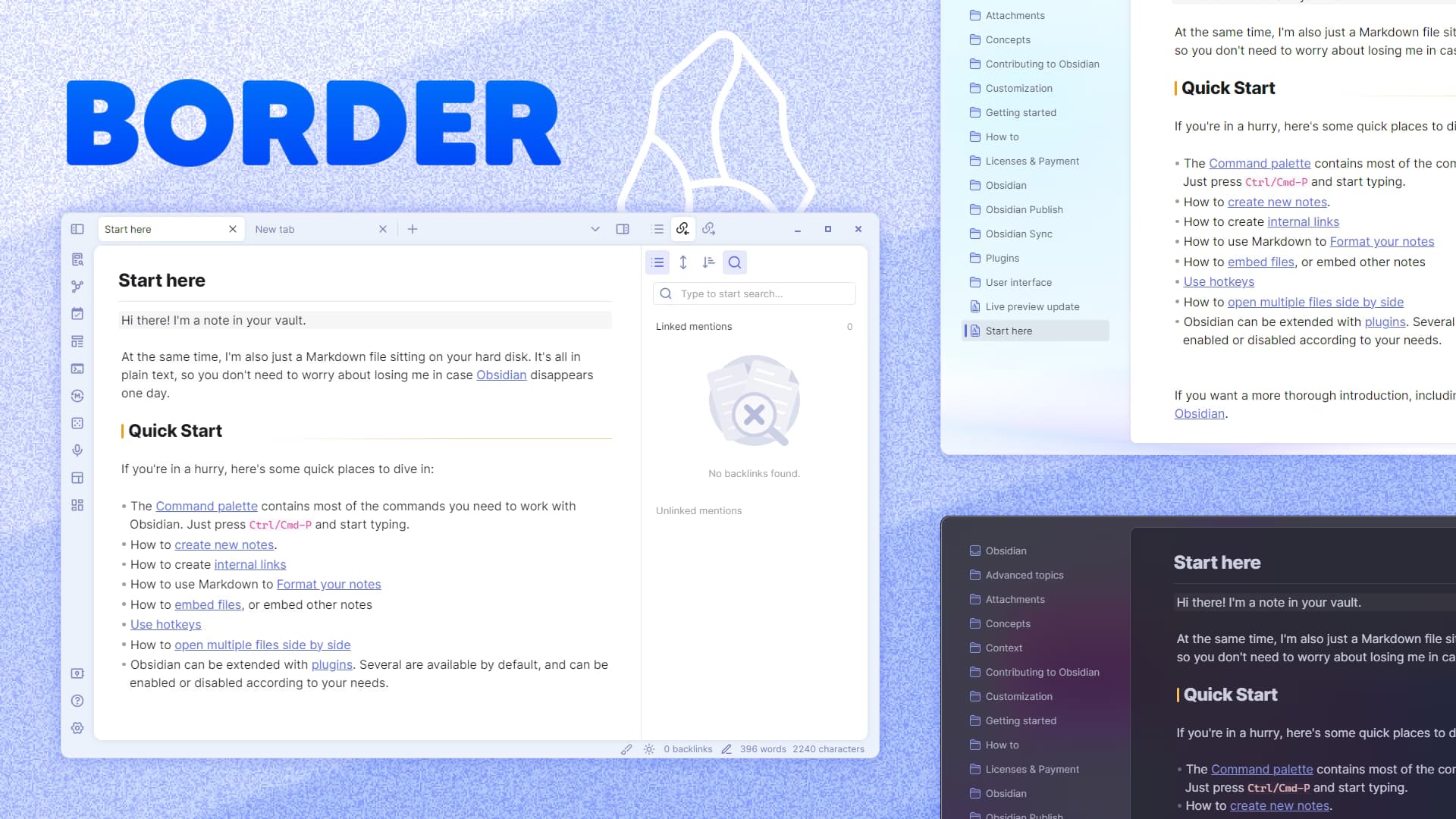 Border theme preview