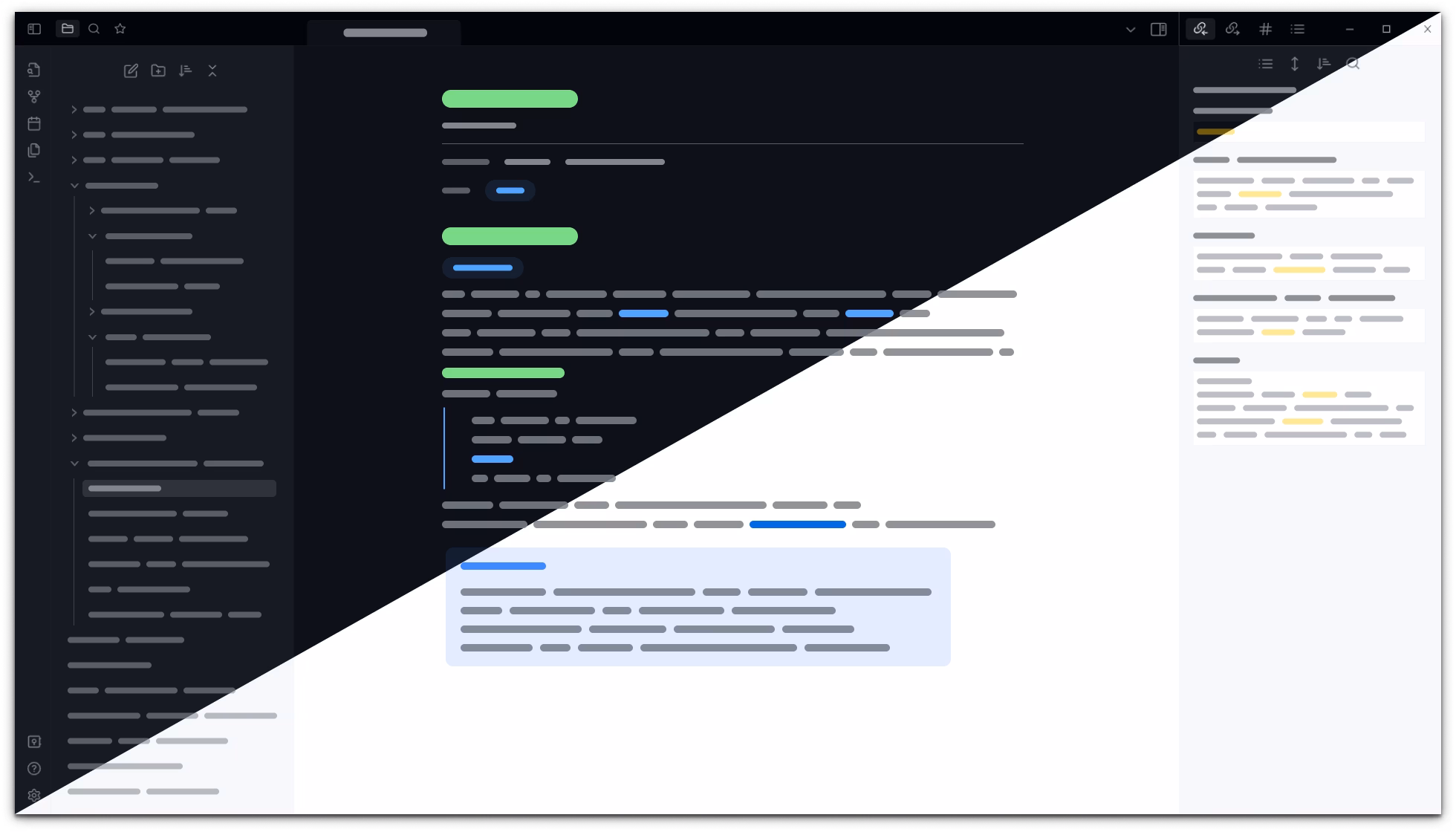 GitHub Theme theme dark mode preview in Obsidian